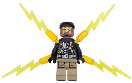 Минифигурка Lego Electro - Black and Dark Tan Outfit, Medium Brown Head, Small Electricity Wings sh0945 U